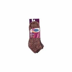 Dr. Scholl's Womens Low Cut Soothing Spa - Lavender & Vitamin E Infused 2 3 Pair Packs Bottom Grippers Socks  Black/Gray  Burgundy/Peach  4-