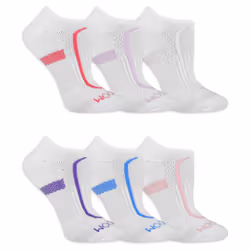 Fruit of the Loom Womens CoolZone Cotton Cushioned No Show Tab Socks 6 Pair  White  Shoe Size: 8-12