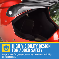 Razor Full Face Youth Helmet with Front Visor and Lightweight Plastic Outer Shell - Dependable Youth Helmet w/ Adjustable Straps for Young Riders - Bl