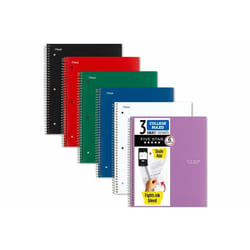 Five Star 73930 writing notebook 150 sheets Black, Blue, Green, Purple, Red, White