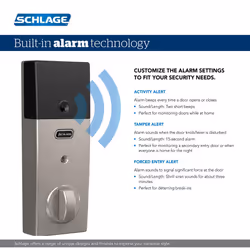 SCHLAGE BE469ZP CEN 622 Connect Smart Deadbolt with alarm with Century Trim in Matte Black  Z-Wave Plus enabled