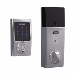 SCHLAGE BE469ZP CEN 625 Connect Smart Deadbolt with alarm with Century Trim in Bright Chrome  Z-Wave Plus enabled  3 x 8 x 2  ...
