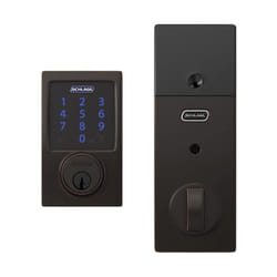SCHLAGE BE469ZP CEN 716 SCHLAGE Connect Smart Deadbolt With Alarm Inbuilt Century Trim In Aged Bronze