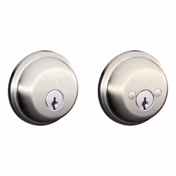 Schlage B62N618 Deadbolt with Standard Trim Keyed 2 Sides Highest Residential Security Polished Nickel 2 Count