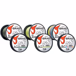 Daiwa J Braid 300m 8 Strand Round Braid Line 30lb Dark Green