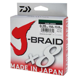 Daiwa J-Braid X8 500m Multi Colour - 79lb 0.35mm