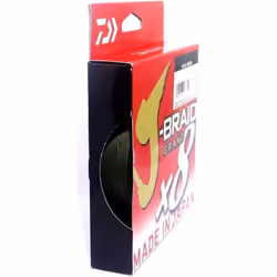 Daiwa J Braid 300m 8 Strand Round Braid Line 30 Lb 330 Yd Dark Green
