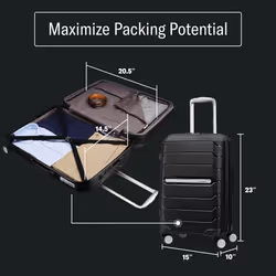 Samsonite Freeform Hardside Expandable with Double Spinner Wheels  Carry-On 21-Inch  Navy