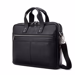Samsonite Classic Leather Slim Brief Black One Size