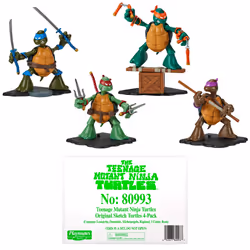 Teenage Mutant Ninja Turtles: Original Sketch Collector Figure with Comic Book by Playmates Toys