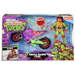 Teenage Mutant Ninja Turtles Vehicle With Fig - Purple Dragon Cycle W/Raph