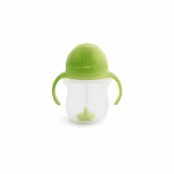 Click Lock Weighted Flexi-Straw Cup, Green 7 oz 207ml ***Waterproof Label's Included to Personalise Your Little One's Cup***