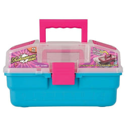 Shakespeare Cosmic Children's Fishing Tackle Box - Kids Storage Play Box with Spill Proof Tray and 27 Piece Tackle including Floats, Hooks, Bait