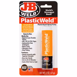 J-B Weld 8237 PlasticWeld Plastic Repair Epoxy Putty - 2 oz.
