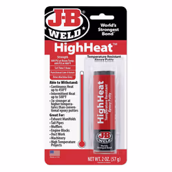 J-B Weld 8297 HighHeat Temperature Resistant Epoxy Putty Stick, Machine Gray, 2oz