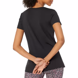 Amazon Essentials Women's Plus Size Tech Stretch Short-Sleeve Crewneck T-Shirt (Available In Plus Size)  Pack of 2  Black  Space Dye  XX-Large