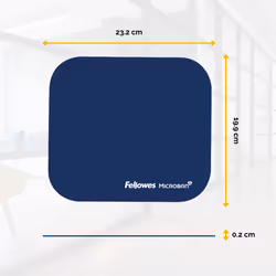 Fellowes Microban Mouse Pad Navy Blue