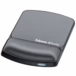 Fellowes Gel Wrist Rest & Mouse Pad Microban Graphite, 158.8 x 257.2 x 28.6 mm