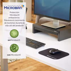 Fellowes Mouse Mat with Non-Slip Rubber Base - Mouse Pad with Antibact