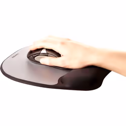 Fellowes Mouse Mat Wrist Support - Memory Foam Mouse Pad with Soft Foam Pillow - Ergonomic Mouse Mat for Computer, Laptop, Home Office Use - Compatible with Laser and Optical Mice - Silver - Additional view 5