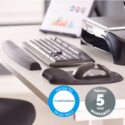 Fellowes Mouse Mat Wrist Support Memory Foam Mouse Pad Ergonomic Mouse Mat Black - Additional view 4