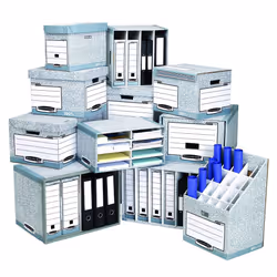 0026401Â Box and Range-ArchivesÂ âÂ Boxes ranges-Archives (Blue, White, A4, 5Â x 405Â x 385Â mm) - Additional view 3