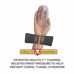 Fellowes Mouse Mat Wrist Support - Health-V Mouse Pad with Antibacterial Protection - Ergonomic Mouse Mat for Computer, Laptop, Home Office Use - Black - Additional view 4