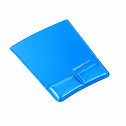 Fellowes Health-V Crystal Mouse Pad/Wrist Support Blue, Blue, Monochromatic, Plastic, Wrist rest