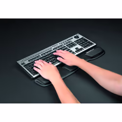 Fellowes Keyboard Wrist Rest - Health-V Wrist Rest with Antibacterial Protection - Ergonomic Wrist Support for Computer, Laptop, Home Office Use - Black - Additional view 7