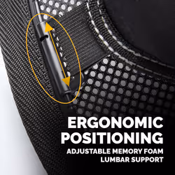 Fellowes Back Support for Office Chair - Professional Series Mesh Office Chair Back Support - Easy To Attach - H19.53 x W30.32 x D36.99cm - Additional view 6