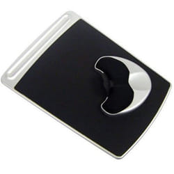 Fellowes Easy Glide Gel Wrist Rest and Mouse Pad  Black 93730