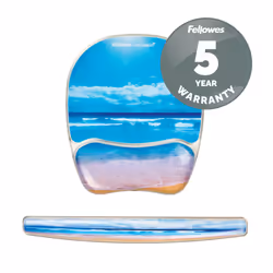 Fellowes Keyboard Wrist Rest - Photo Gel Wrist Rest with Non Skid Rubber Base & Antibacterial Protection - Ergonomic Wrist Support for Computer, Laptop, Home Office Use - Sandy Beach - Additional view 6