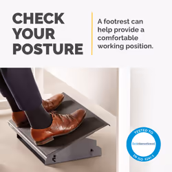 Fellowes Foot Rest Under Desk - Professional Series Under Desk Foot Rest Ergonomic Foot Rest with 3 Height Adjustable Positions & Non-Slip Platform Surface - Foot Rest Stool for Office & Home - Black