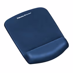 Fellowes 9287301, Blue, Monochromatic, Fabric, Polyurethane, Wrist rest, Non-slip base