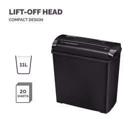Fellowes Powershred P-25S Strip-Cut Shredder paper shredder Strip shredding 22 cm Black, Grey - Additional view 5