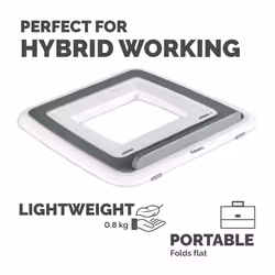 Fellowes Laptop Stand for Desk - I-Spire Quick Lift Adjustable Laptop Stand for the Home and Office - Portable Laptop Stand with 7 Height Adjustments - Max Monitor Size 17", Max Weight 4KG - White - Additional view 5