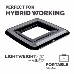 Fellowes Laptop Stand for Desk - I-Spire Quick Lift Adjustable Laptop Stand for the Home and Office - Portable Laptop Stand with 7 Height Adjustments - Max Monitor Size 17", Max Weight 4KG - Black - Additional view 5