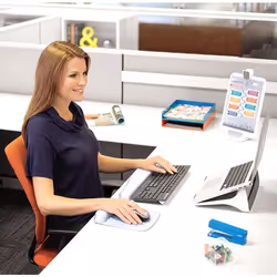 Fellowes 9549701 mouse pad Grey, White