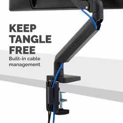 Fellowes Platinum Series Monitor Arm - Monitor Mount for 8KG 40 Inch Screens - Adjustable Monitor Desk Mount - Tilt 45° Pan 180° Swivel 360° Rotation 360°, VESA 75 x 75/100 x 100 - Black - Additional view 5