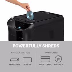 Fellowes Paper Shredder 350 Sheet Auto Feed Cross Cut Shredder AutoMax 350C Shredder with 68 Litre Bin High Security P4 - Additional view 4