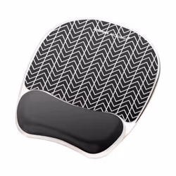 Fellowes Mouse Mat Wrist Support - Photo Gel Mouse Pad with Non Slip Rubber Base & Antibacterial Protection - Ergonomic Mouse Mat for Computer, Laptop, Home Office Use - Chevron - Additional view 6