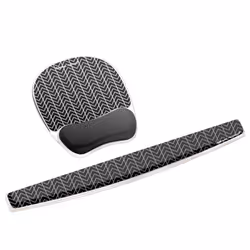 Fellowes Mouse Mat Wrist Support - Photo Gel Mouse Pad with Non Slip Rubber Base & Antibacterial Protection - Ergonomic Mouse Mat for Computer, Laptop, Home Office Use - Chevron - Additional view 7