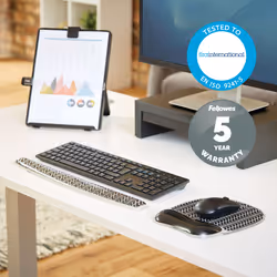 Fellowes Keyboard Wrist Rest - Photo Gel Wrist Rest with Non Skid Rubber Base & Antibacterial Protection - Ergonomic Wrist Support for Computer, Laptop, Home Office Use - Chevron - Additional view 5
