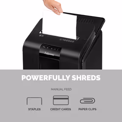 Fellowes Paper Shredder 100 Sheet Auto Feed Mini Cut Shredder AutoMax 100M Shredder 23 Litre Bin Advanced Security P4 - Additional view 4