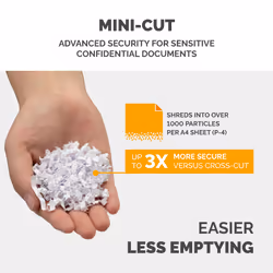 Fellowes Paper Shredder 100 Sheet Auto Feed Mini Cut Shredder AutoMax 100M Shredder 23 Litre Bin Advanced Security P4 - Additional view 5