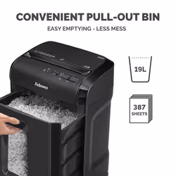 Fellowes Powershred 10M paper shredder Micro-cut shredding 65 dB Black - Additional view 6