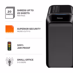 Fellowes LX Series 5050401 paper shredder Micro-cut shredding 65 dB Black - Additional view 2