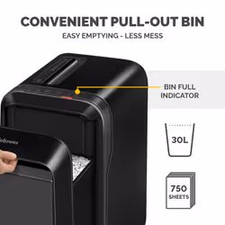 Fellowes LX Series Powershred LX220 paper shredder 65 dB Black - Additional view 8