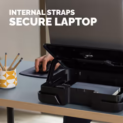 Fellowes Laptop Carry Case with Built-in Laptop Stand - Breyta Lockable Laptop Carry Case for Hybrid Working & Laptops Up To 14"/4KG - Black - Additional view 5