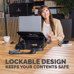 Fellowes Laptop Carry Case with Built-in Laptop Stand - Breyta Lockable Laptop Carry Case for Hybrid Working & Laptops Up To 14"/4KG - Black - Additional view 6